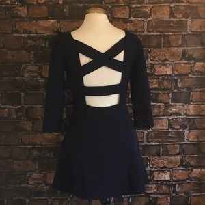 Zara Blue Open Back Dress